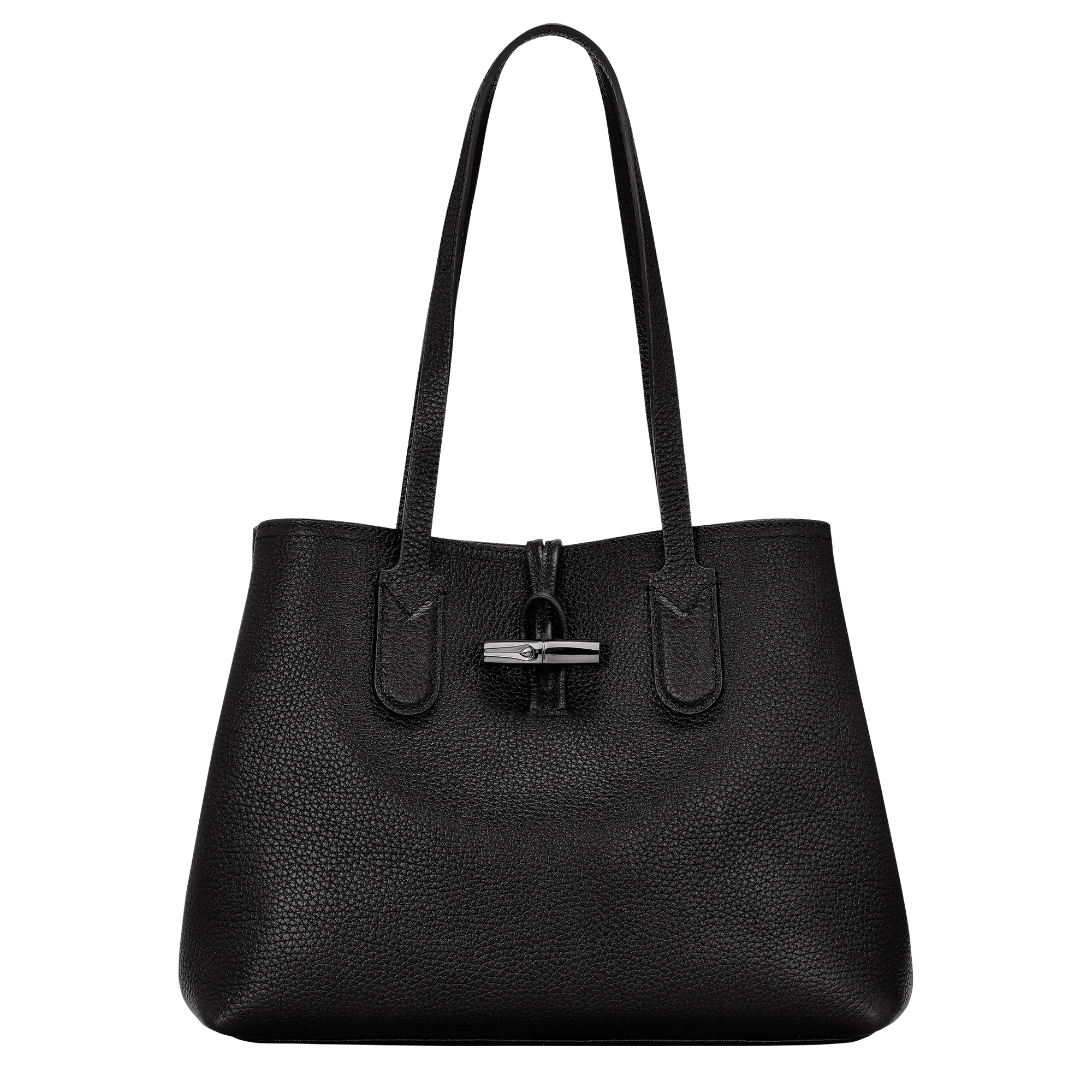 Le Roseau Essential M Tote bag Black - Leather