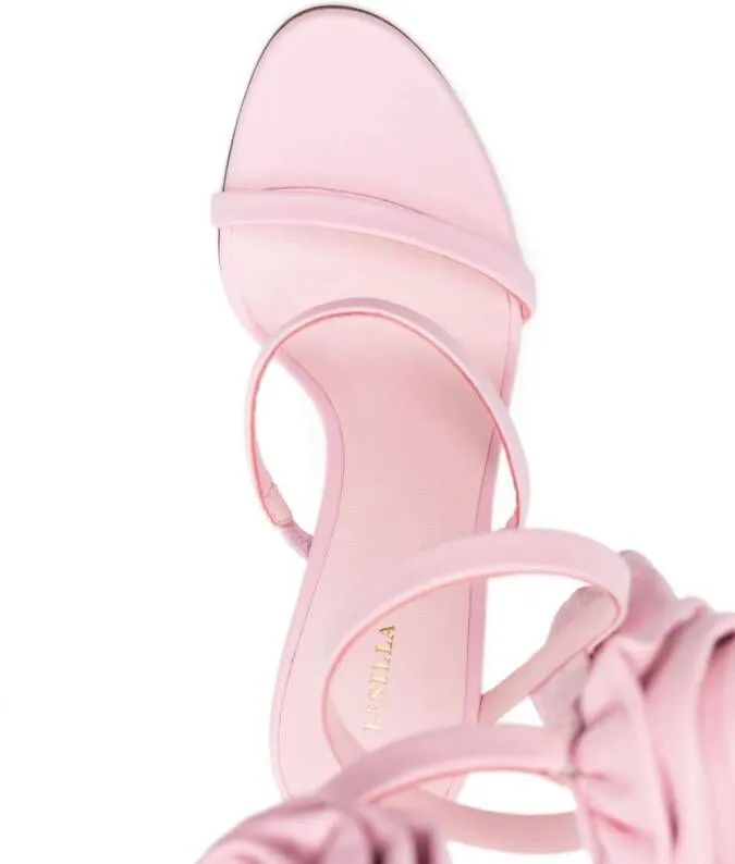 Le Silla rose-appliqué spiral sandals Pink