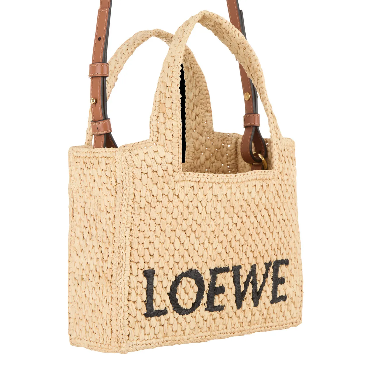 LOEWE PAULAS IBIZA 2024 Font Logo Mini Tote Bag - Natural