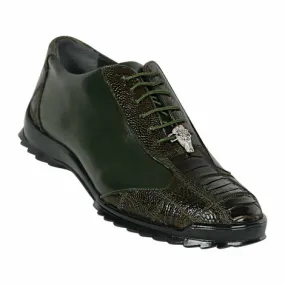 LOS ALTOS Ostrich Leg Olive Green Sneaker