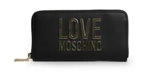 Love Moschino Logo Plaque Zipped Wallet