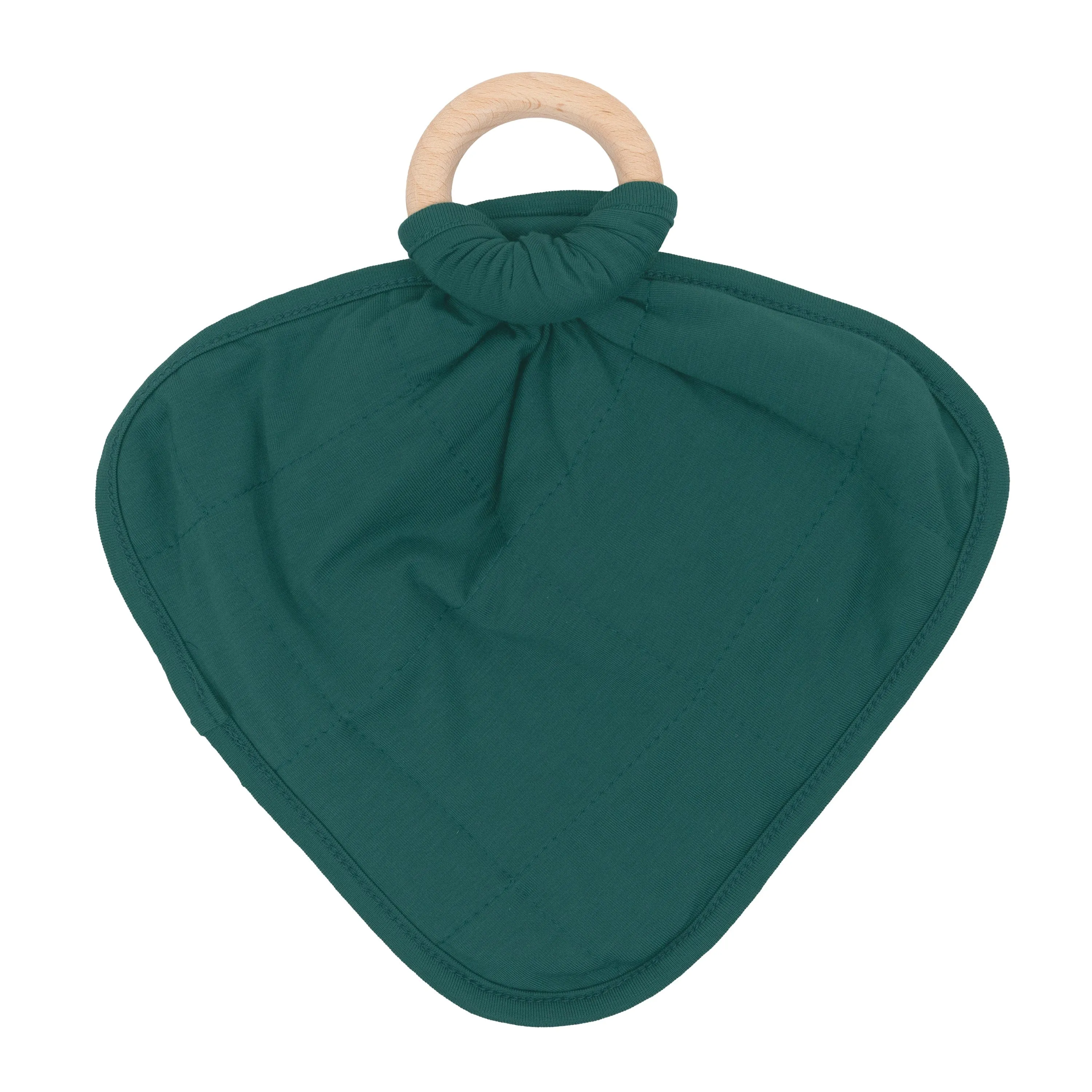 Lovey in Emerald with Removable Wooden Teething Ring