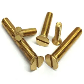M4 x 18mm Slotted Countersunk Screws (DIN 963) - Brass