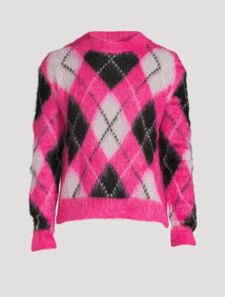 MARNI Mohair Argyle Sweater