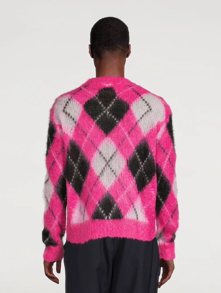 MARNI Mohair Argyle Sweater