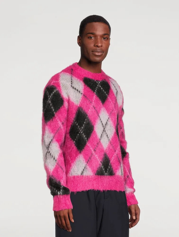 MARNI Mohair Argyle Sweater