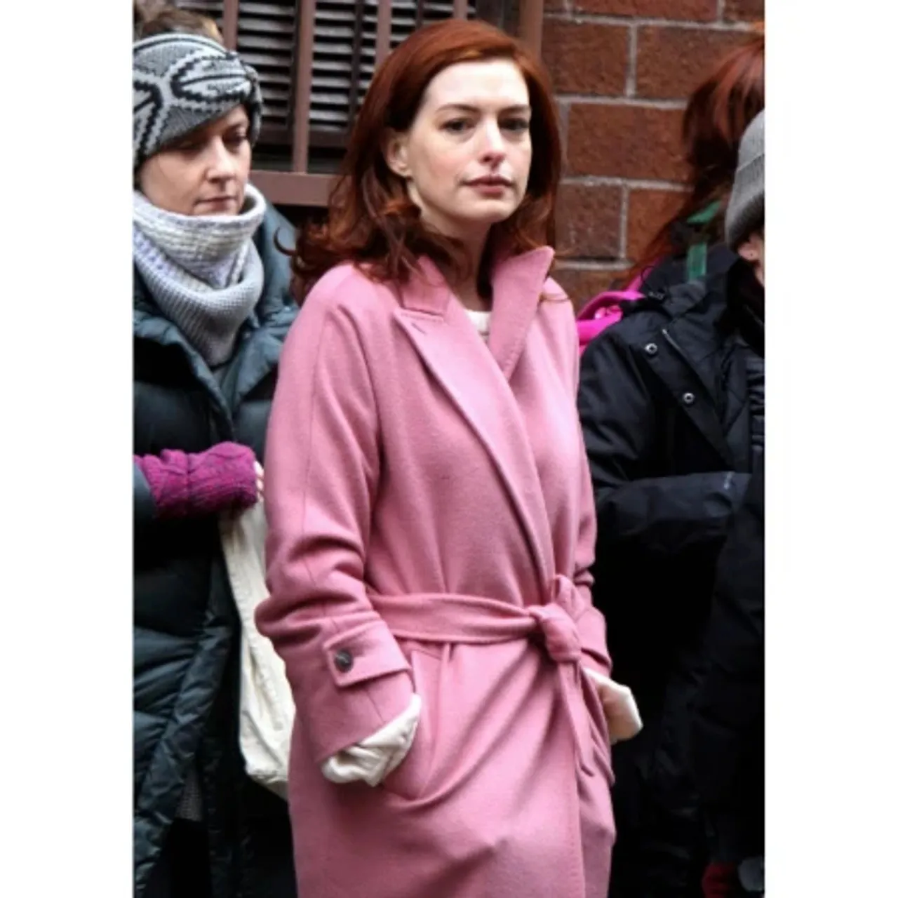 Modern Love Anne Hathaway Pink Coat