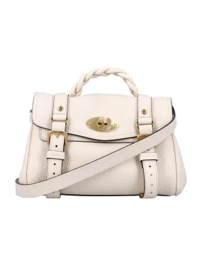 MULBERRY Mini Alexa Eggshell Shoulder Handbag 22x17x10 cm