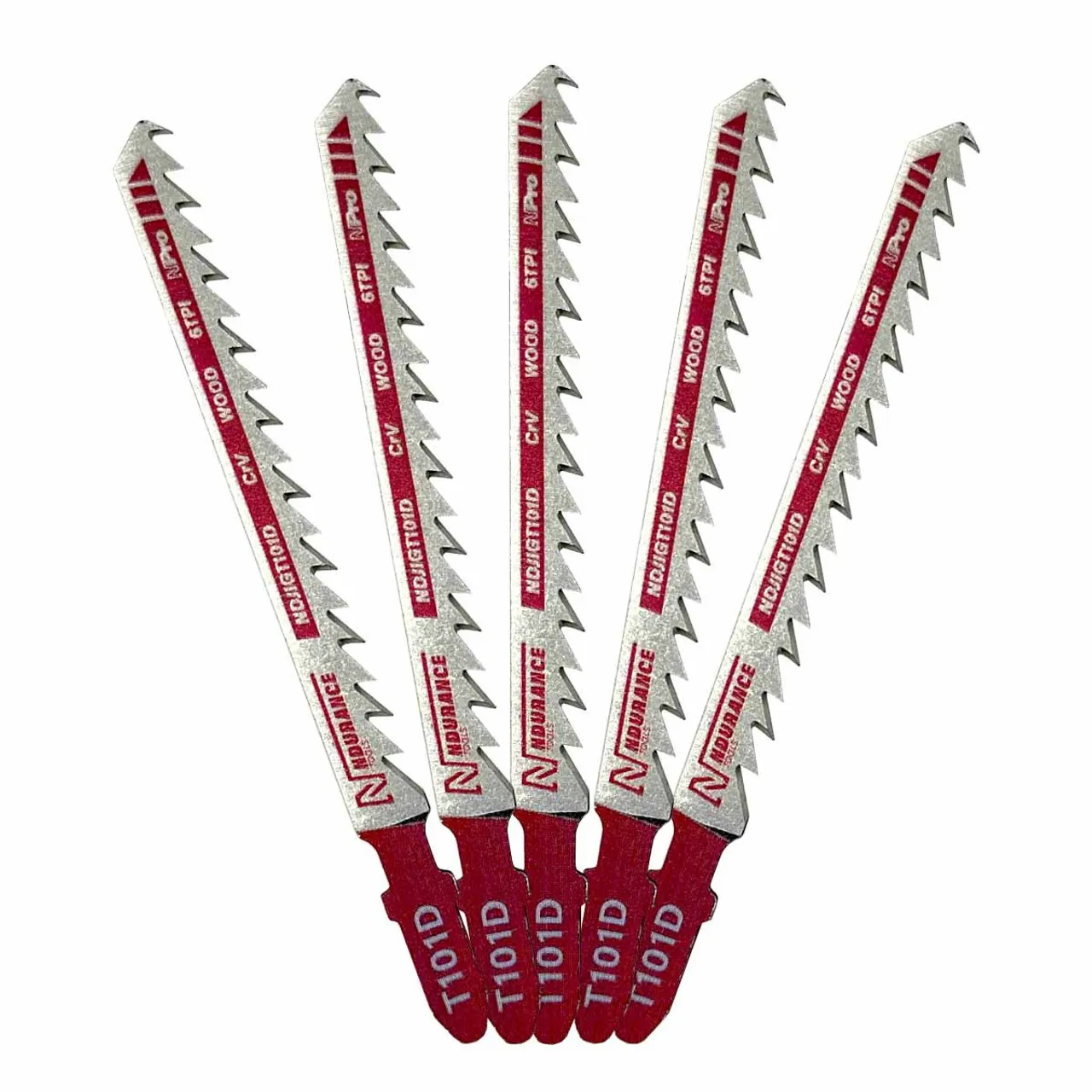 N-Durance NDJIGMIXED Fast-Cut Multi-Purpose Jigsaw Blades for Wood, Plastic & Metal - Assorted (30 Pack)