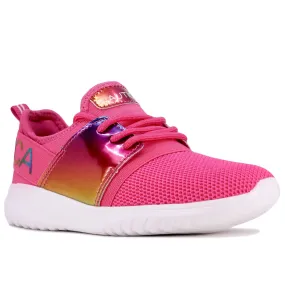 Nautica Girls' Lace-Up Sneaker Lure Red Heather