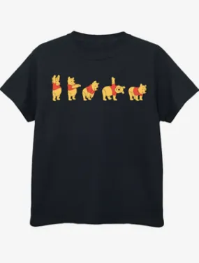 NW2 Winnie The Pooh Graphic Kids Black Printed T-Shirt | Kids | George at ASDA