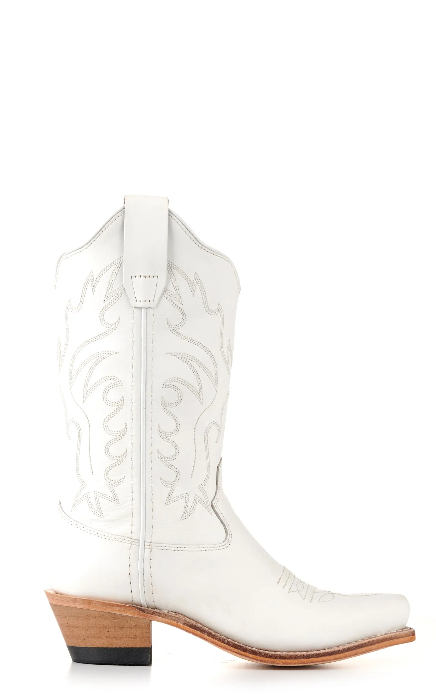 Old West Youth White Snip Toe Cowboy Boots