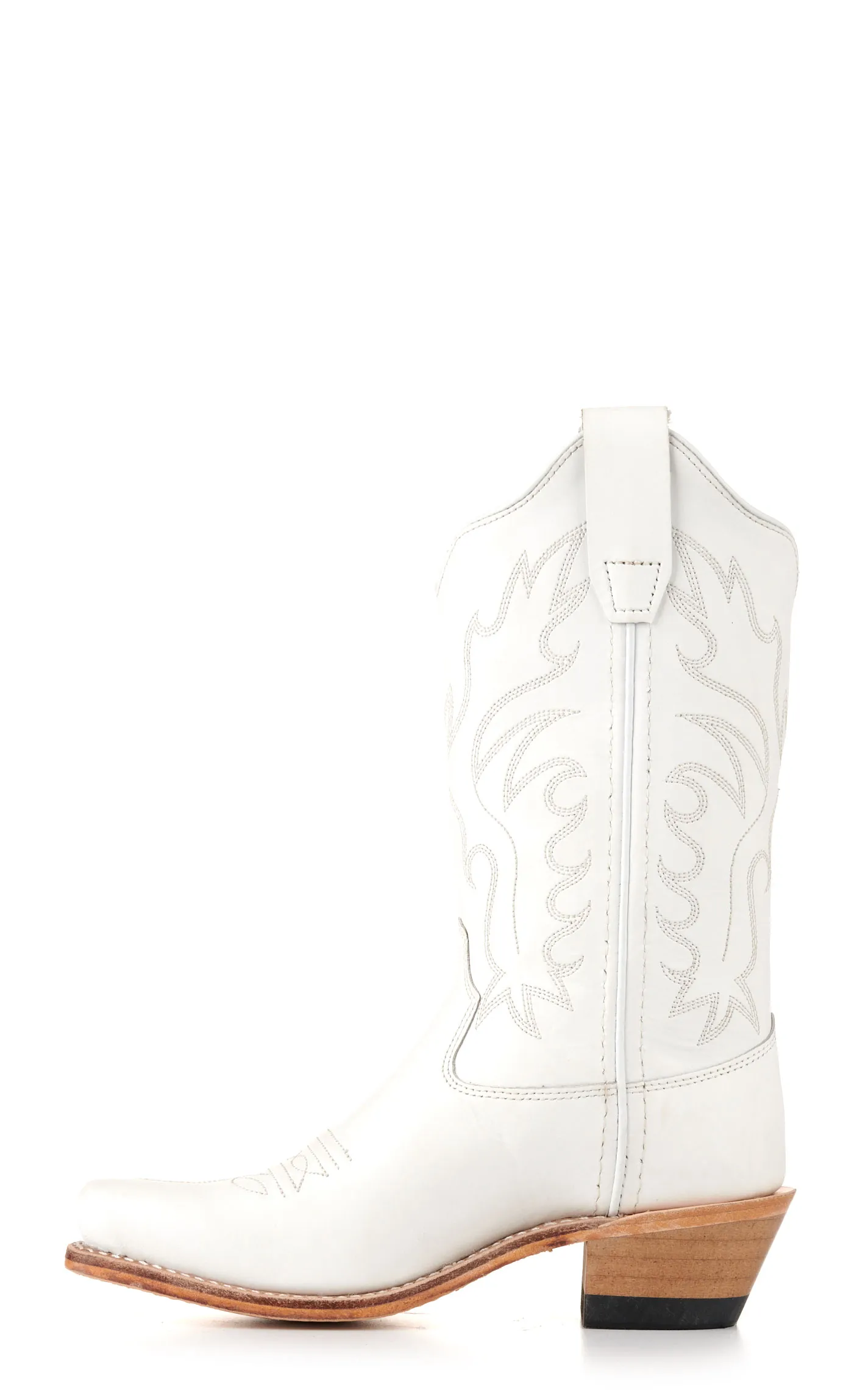 Old West Youth White Snip Toe Cowboy Boots