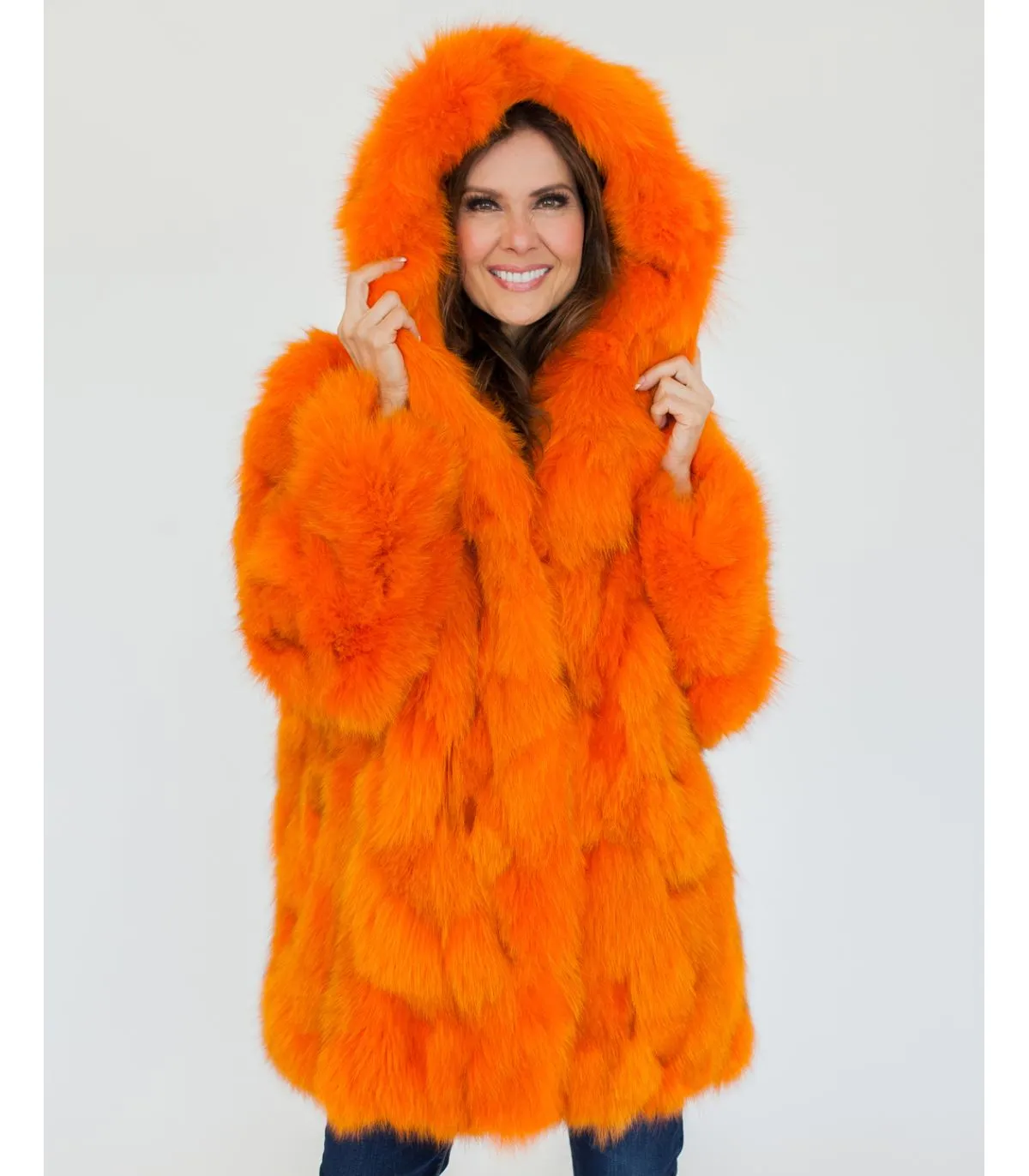 Orange Fox Fur Coat at FurSource.com