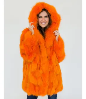 Orange Fox Fur Coat at FurSource.com