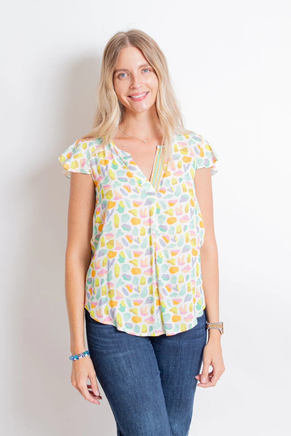 Pastel Abstract Blouse