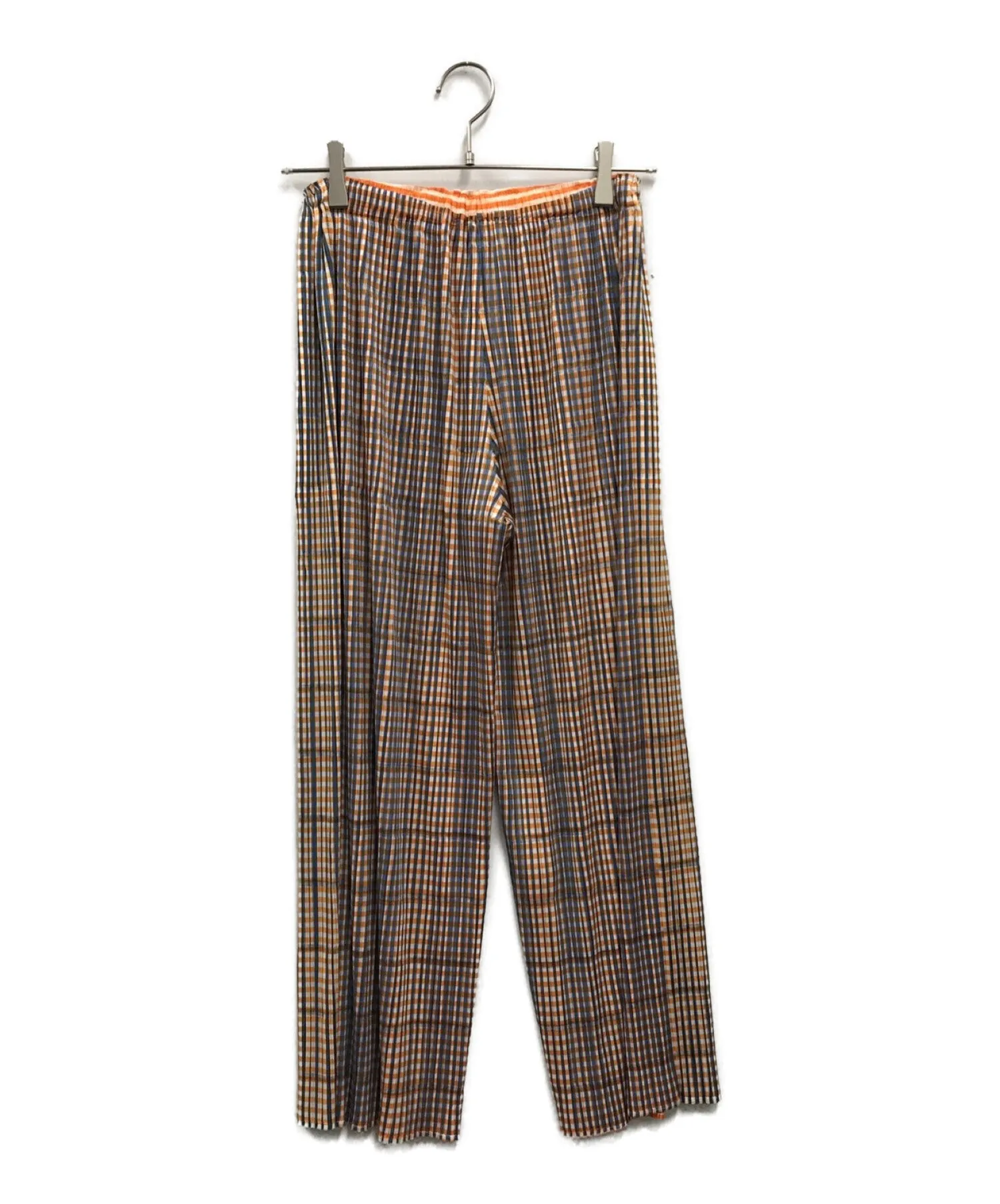 [Pre-owned] PLEATS PLEASE check pleats pants PP41-JF571