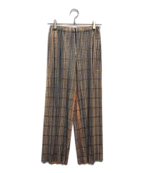 [Pre-owned] PLEATS PLEASE check pleats pants PP41-JF571