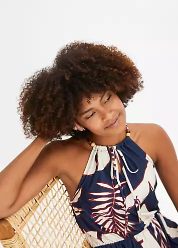 Printed Halterneck Maxi Dress by bonprix | Look Again