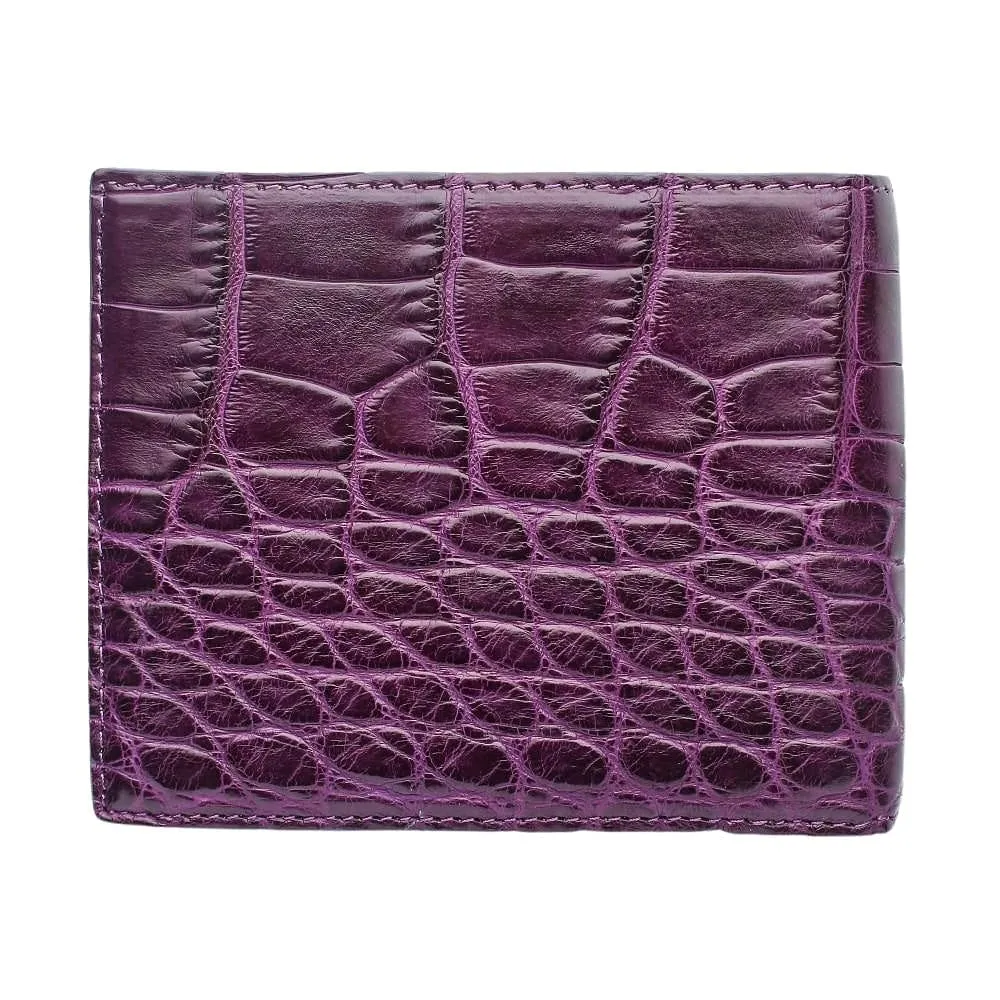 Purple Stomach Belly Crocodile Skin Wallet