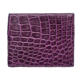 Purple Stomach Belly Crocodile Skin Wallet