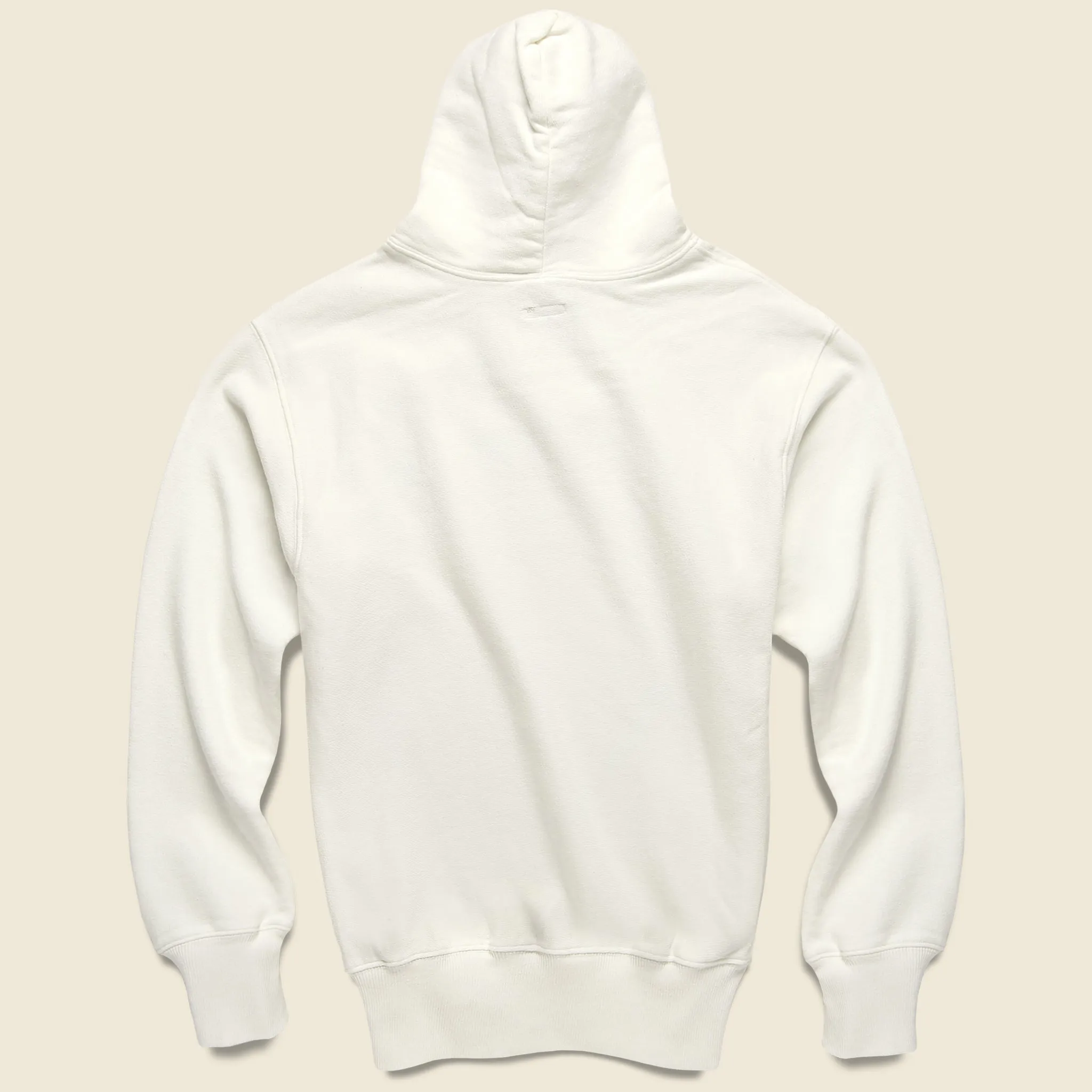 Rain Smile Fleece Knit Hoodie - White