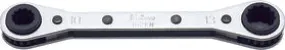 Ratcheting Ring Wrench  13-14x15-17mm 12 point Length 200mm Reversible 4 sizes