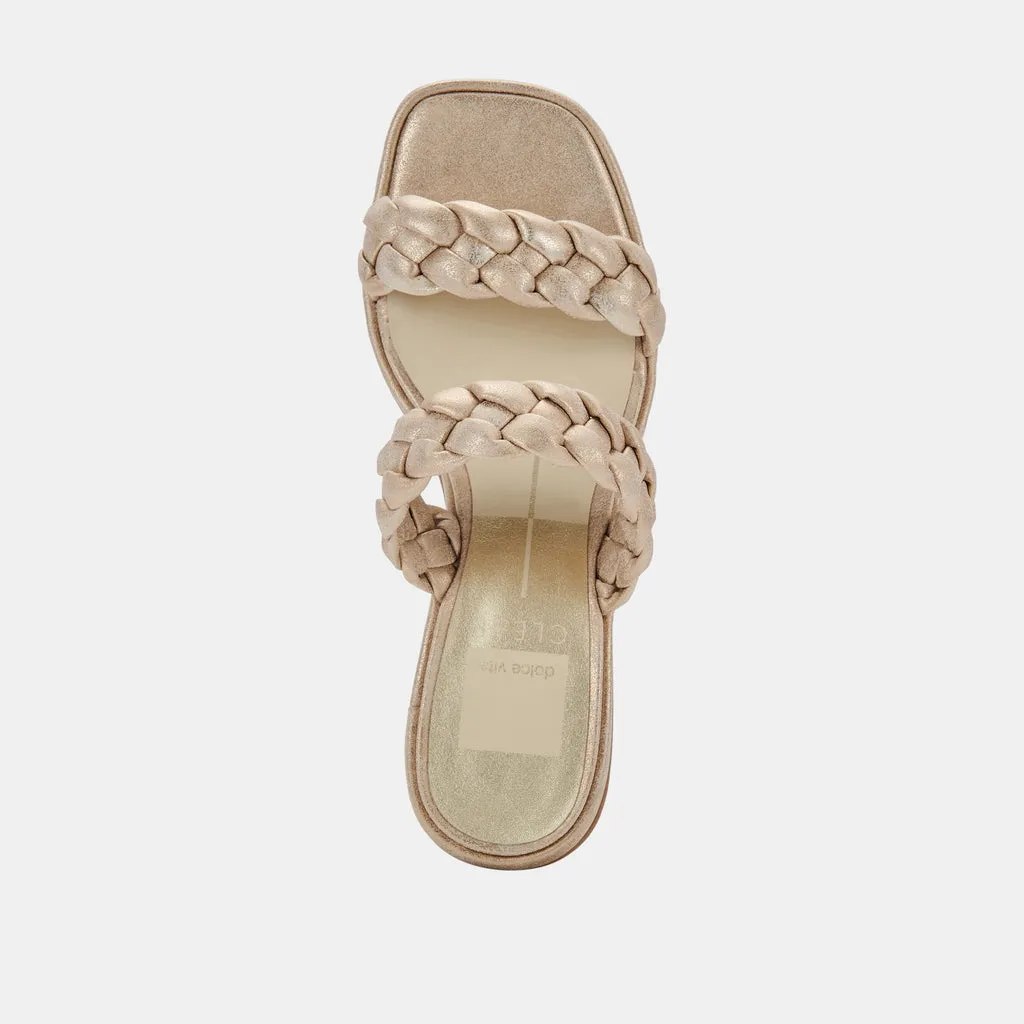 RONIN Sandals Light Gold Stella | Light Gold Braided Sandals– Dolce Vita 6712986599490