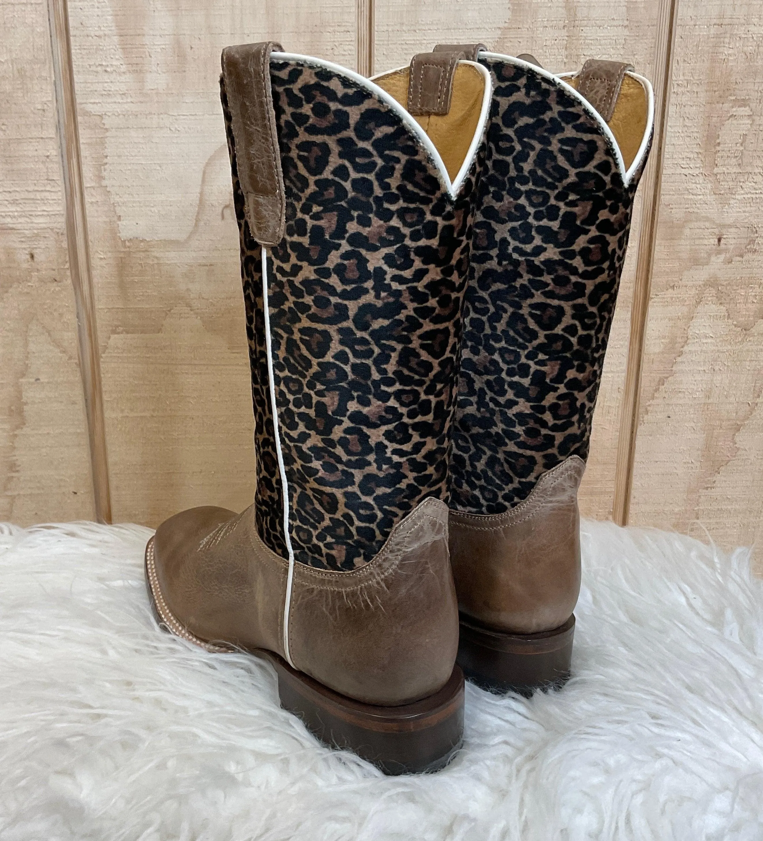 Roper Women's Cheetah Square Toe Cowgirl Boots 7016-8260