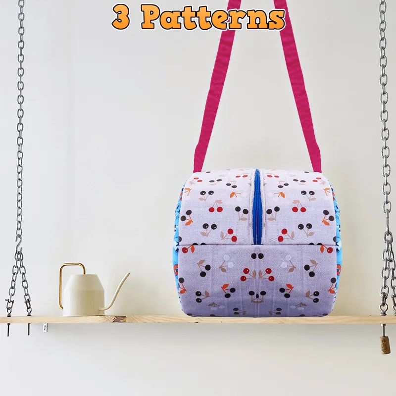 Rounded Zipper Bag PDF Download Pattern (3 sizes included)