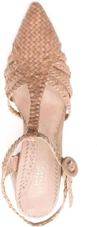 Sarah Chofakian Françoise 55mm woven sandals Neutrals