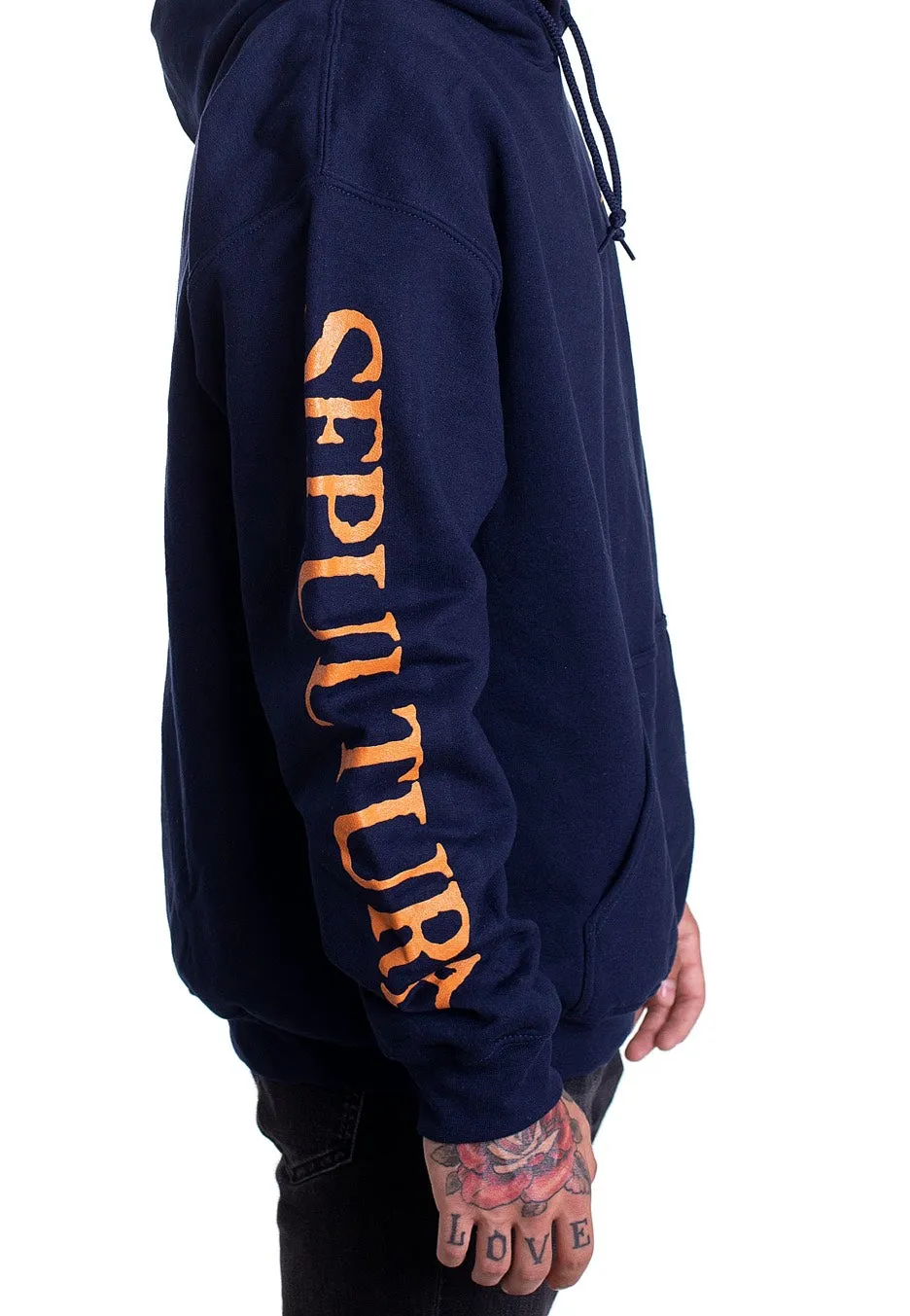 Sepultura - Logo Navy - Hoodie