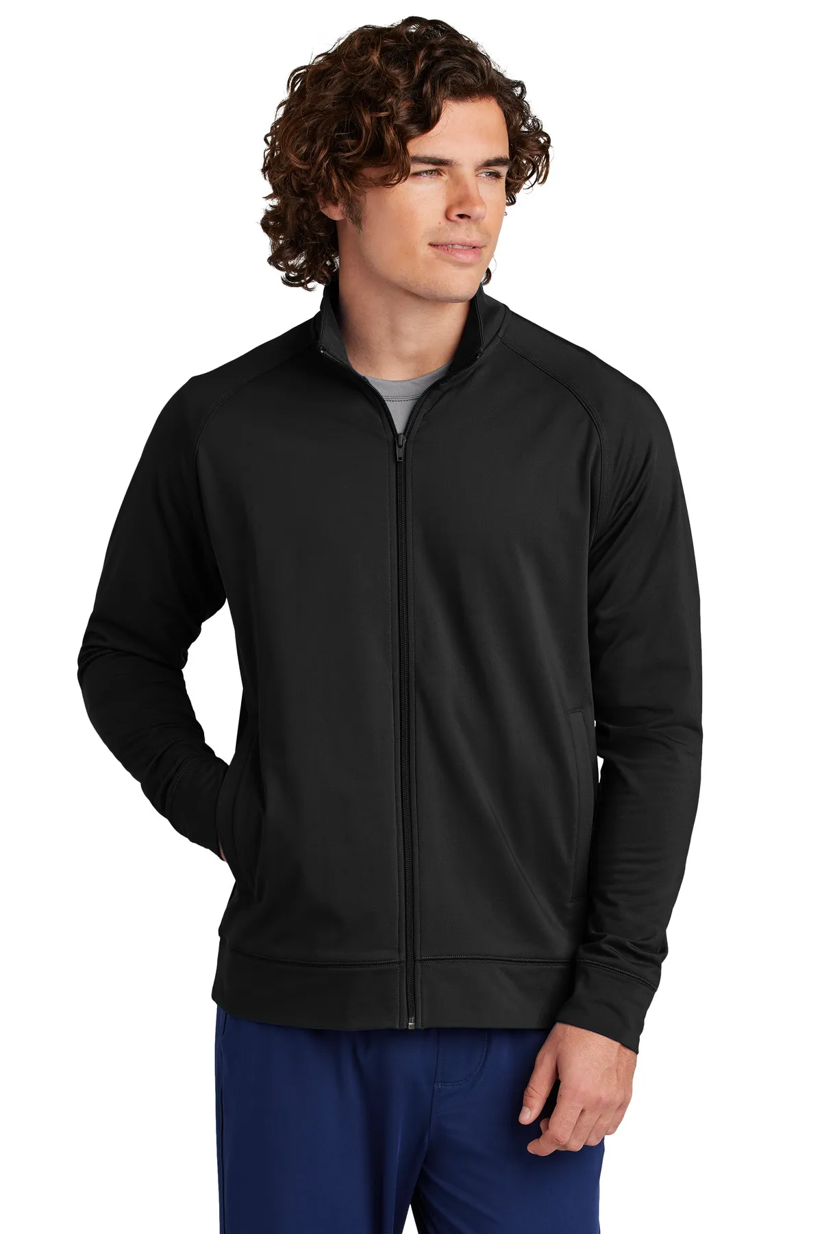 Sport Tek ST857 Sport-Tek Sport-Wick Stretch Full-Zip Cadet Jacket SKU: ST857