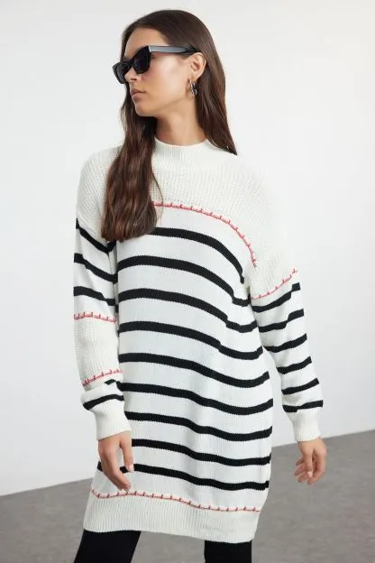 Striped Basic Knit Sweater