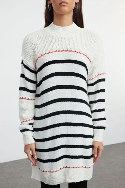 Striped Basic Knit Sweater