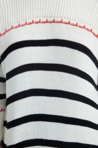 Striped Basic Knit Sweater