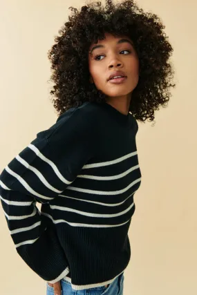 Striped knitted sweater