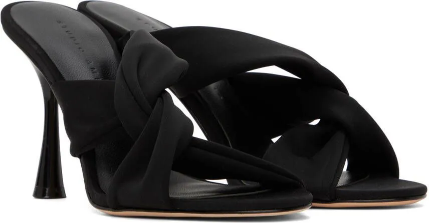 Studio Amelia Black Loop 90 Heeled Sandals