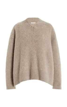 The Row Fayette Oversized Brushed-Cashmere Sweater