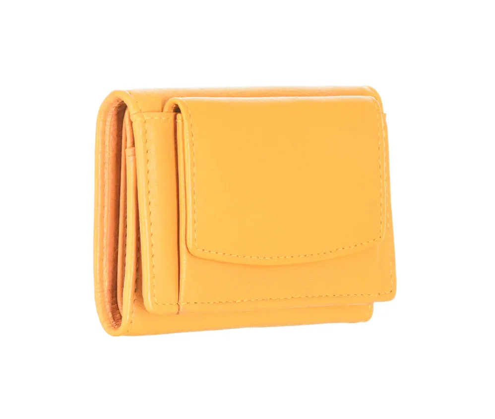 TK110 - Trifold Wallet - Mustard - Tinnakeenly leather