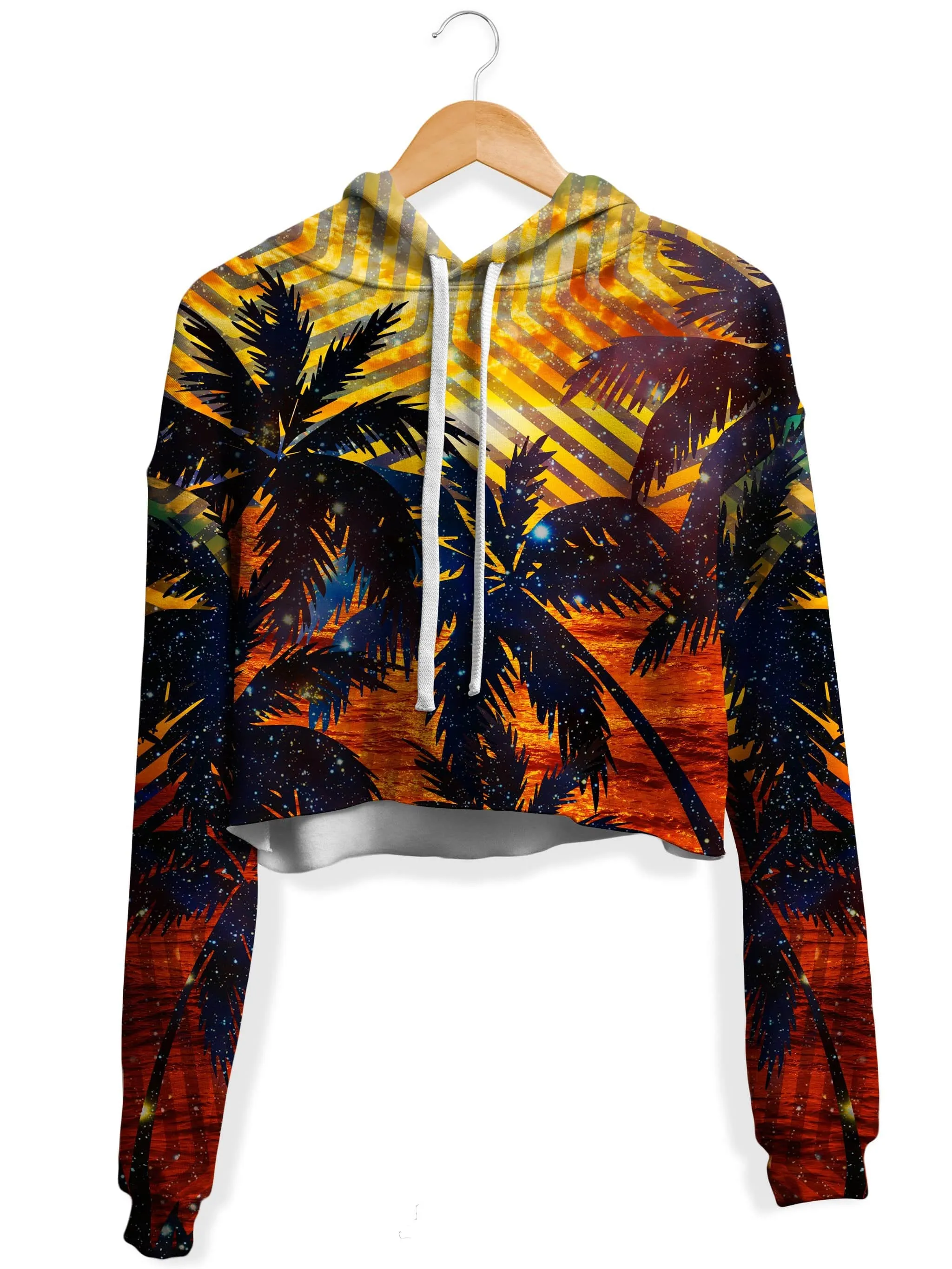 To Infinity and The Palms Fleece Crop Hoodie