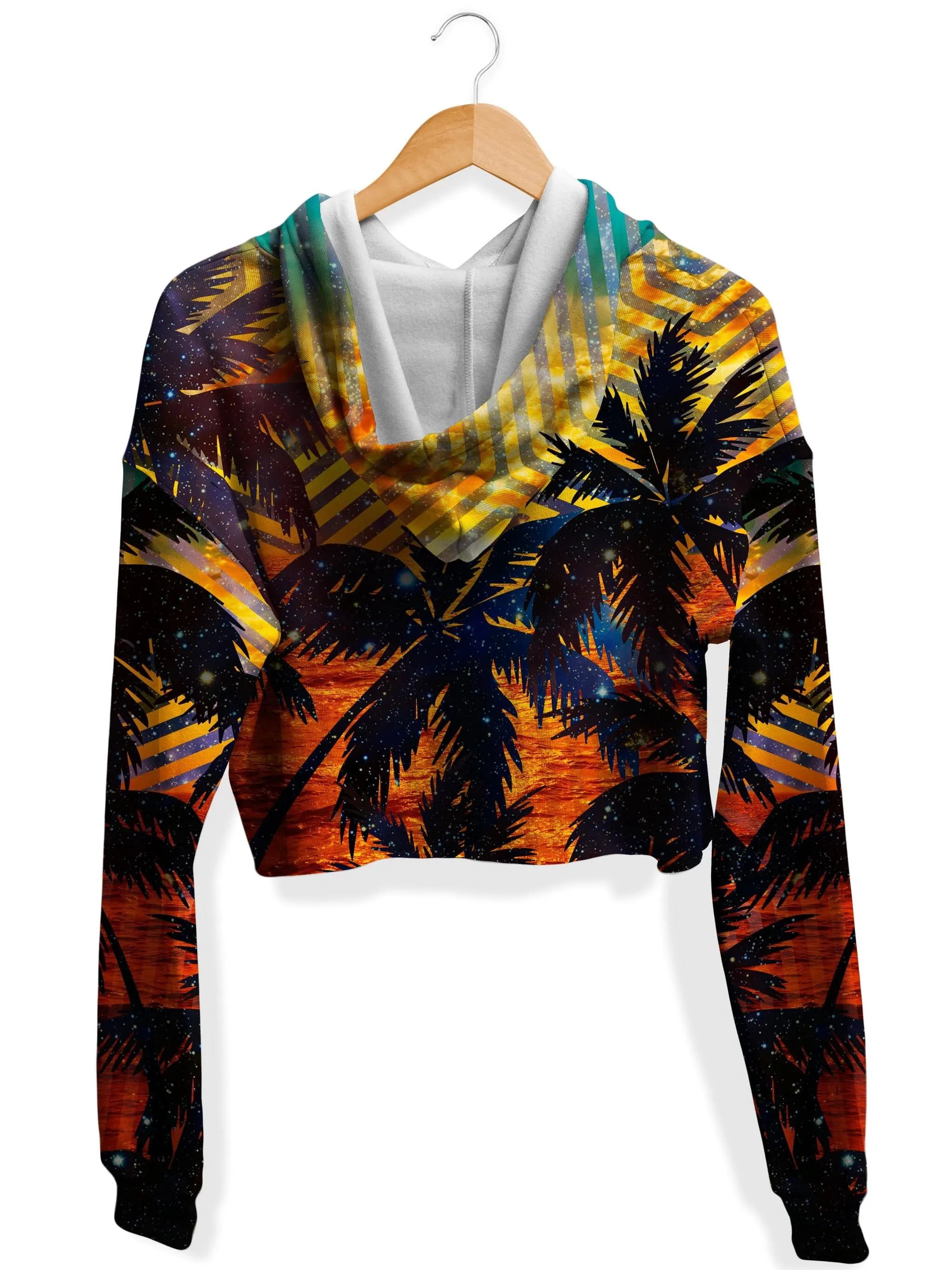 To Infinity and The Palms Fleece Crop Hoodie