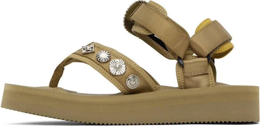 Toga Pulla Beige Suicoke Edition Tono Sandals