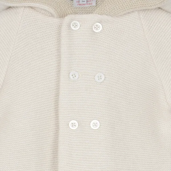 Trotters London Teddy Coat, Off White