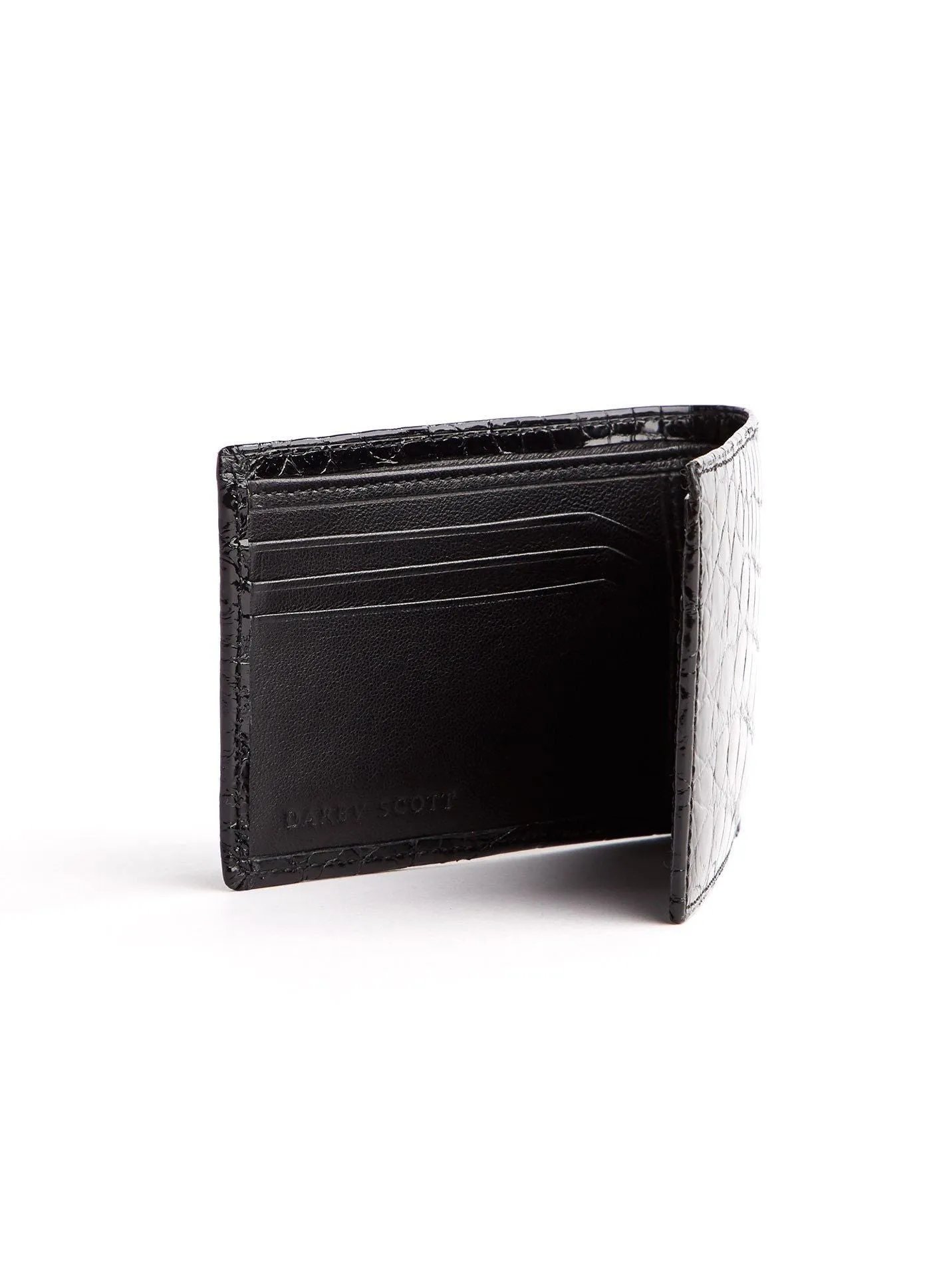 Wallet - Classic Slim Bi-Fold, Black Croc