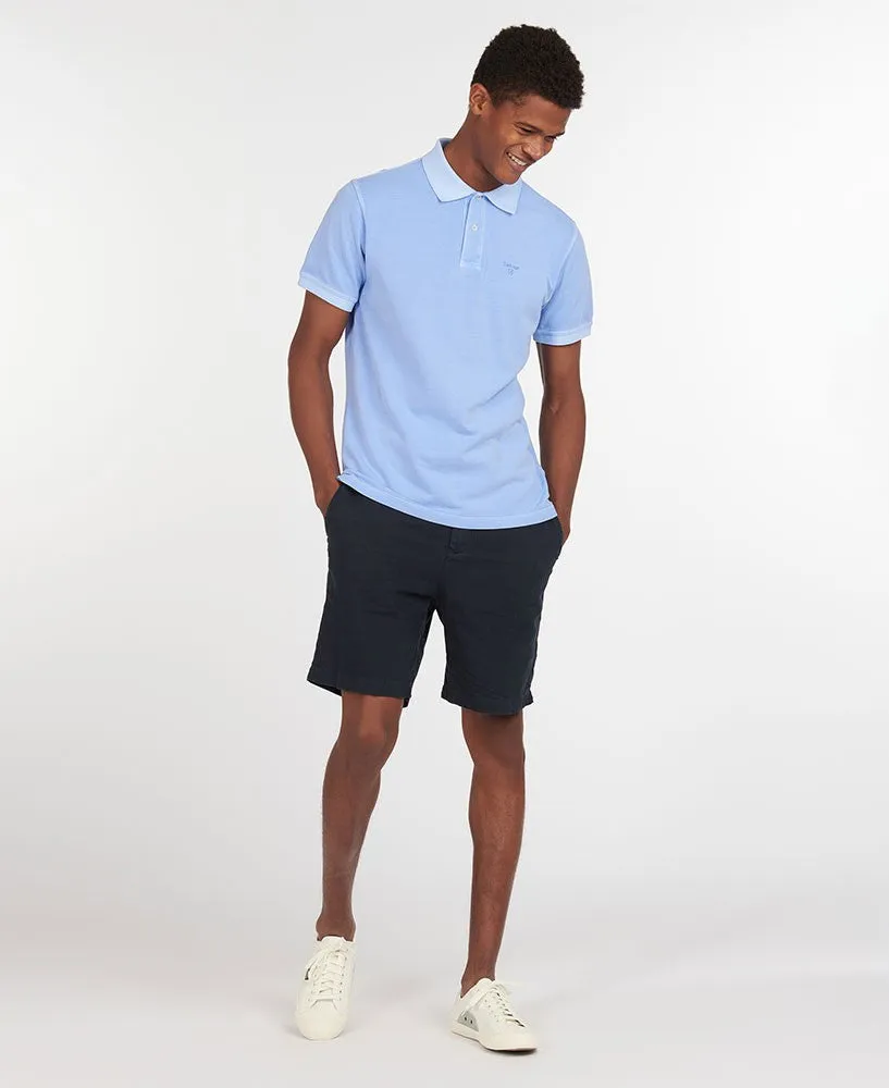 Washed Sports Polo Shirt                             Sky