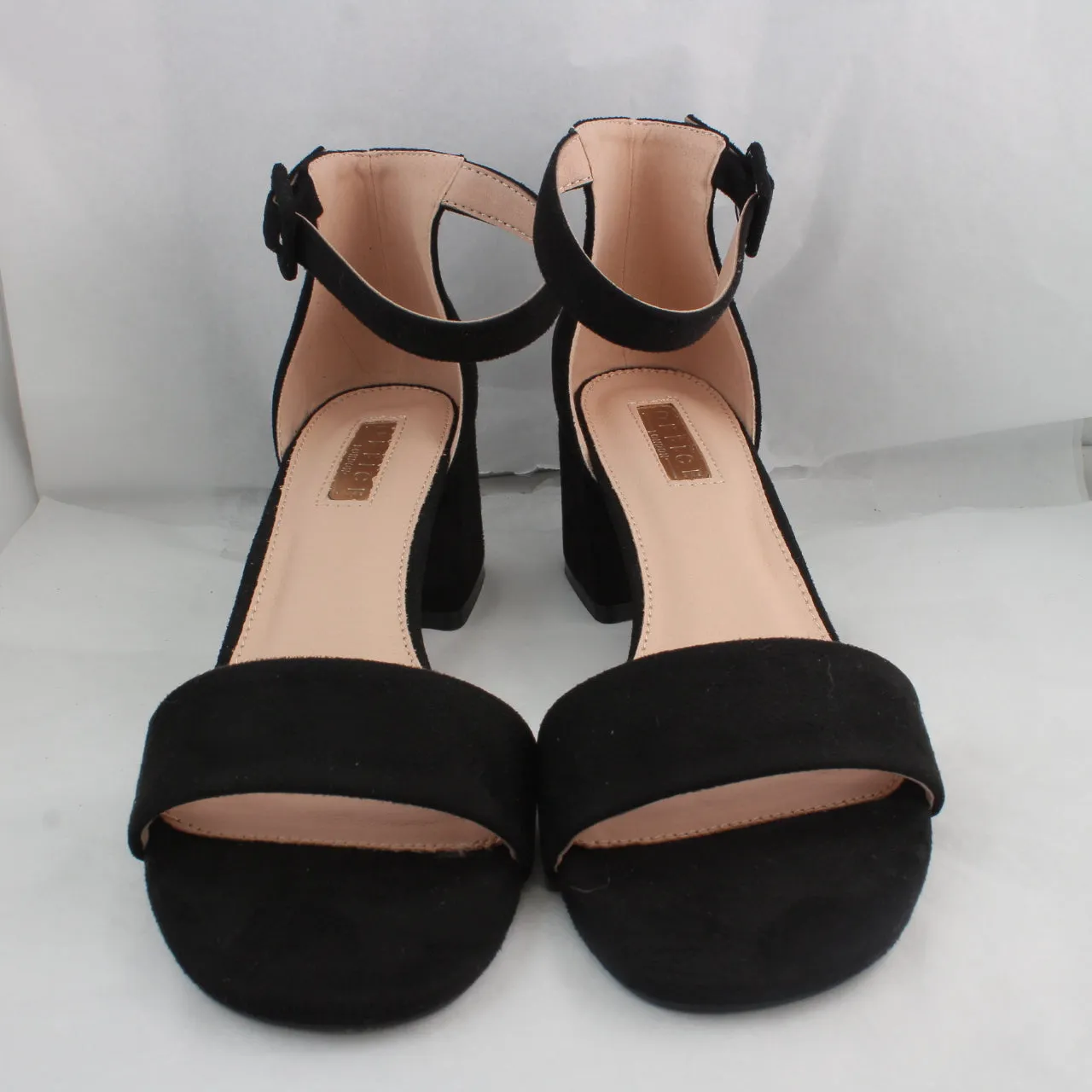 Womens Office Minimum Effort Two Part Low Block Heels Black