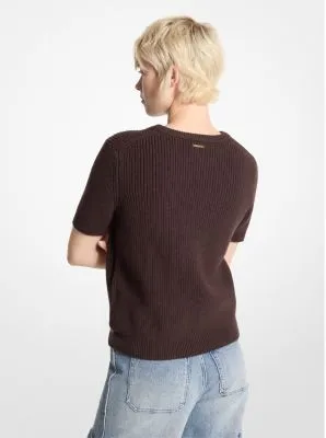 Wool Short-Sleeve Sweater