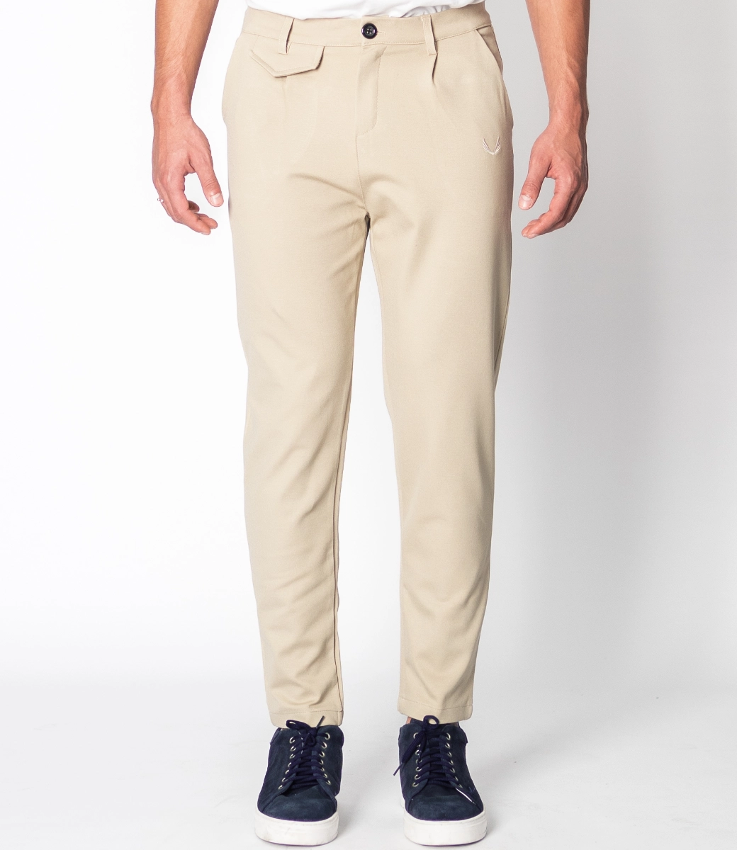 Zumo Slim Fit Pants VALERIO-PM-LONG Sand