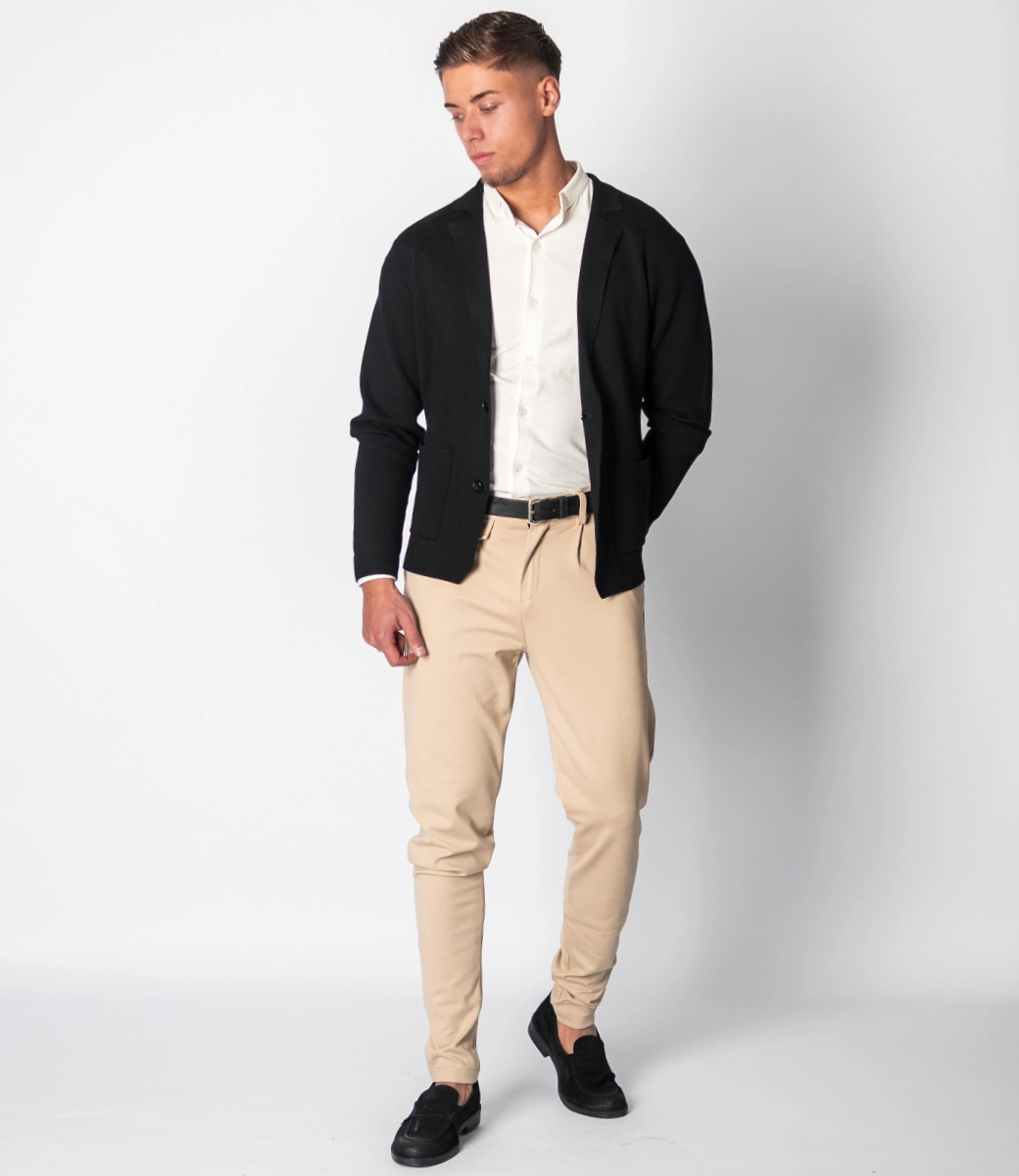 Zumo Slim Fit Pants VALERIO-PM-LONG Sand